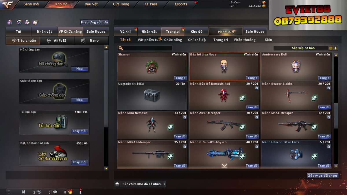 shop acc cf uy tin gia re